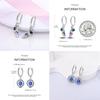 925 Silver Original Versatile Eardrop Earring Star Moon Clover Hoop Earrings For Women Wedding Engagement Gift