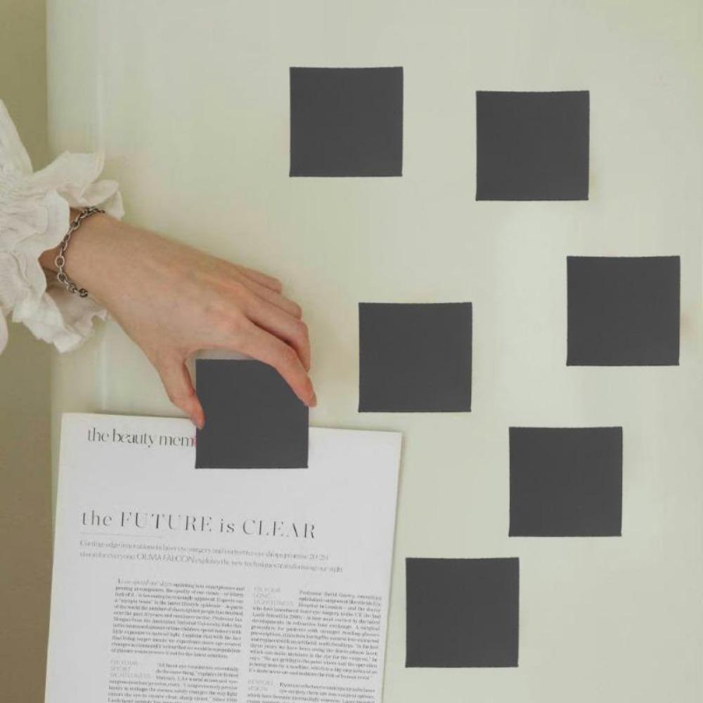 300PCS Square Magnetic Sheets Self Adhesive Magnets Flexible Small Sticky Magnets Stickers for Household Refrigerator Office