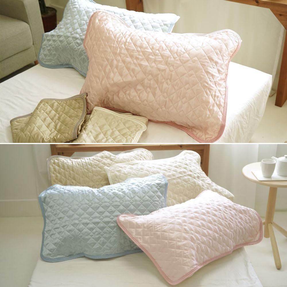 Ee Futonya Silk Pillow Silk Absorbent Hair Skin Care Japanese-Made 100% Pad, 43x63cm, Washable, Moisturizing, Beauty, Satin, Cover, Reversible,