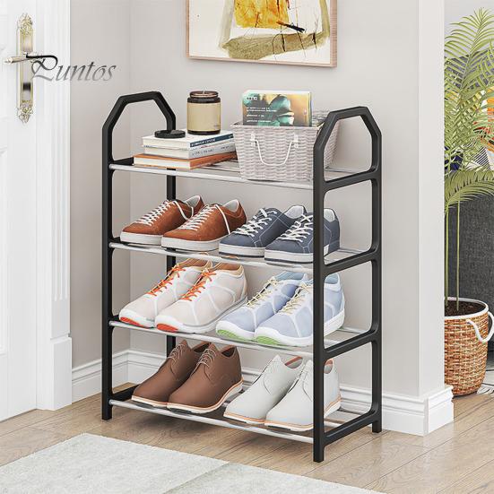 4-Tier Shoe Rack Versatile Storage Organizer Large Capacity Sturdy Construction Simple Installation Entryway Bedroom Shoe Shelf