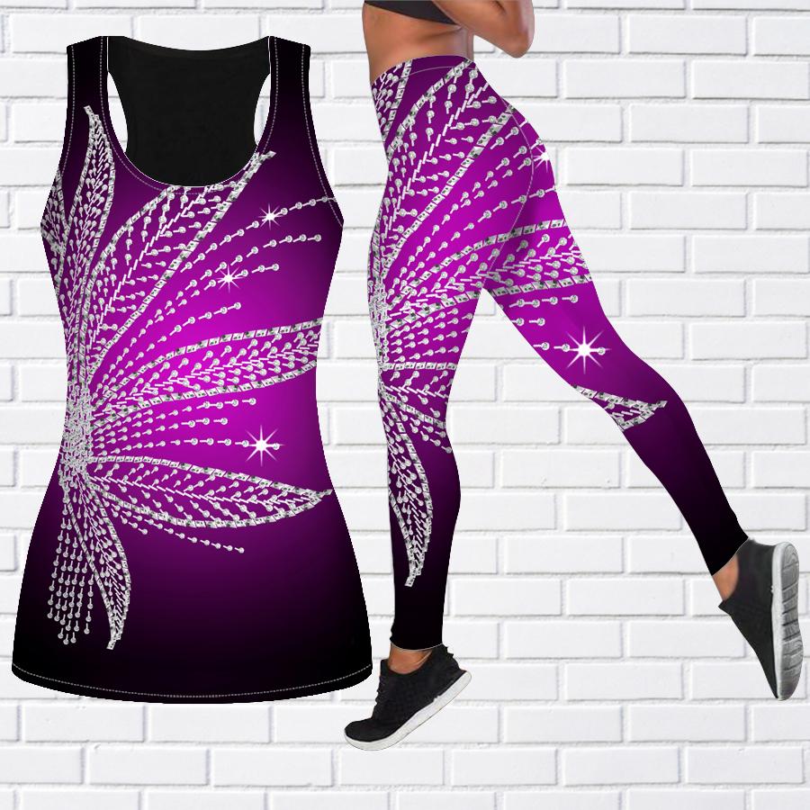 

Красный наряд для йоги с принтом кокосовой пальмы для женщин, модные леггинсы для тренировок, спортивные повседневные штаны для фитнеса и йоги 8XL фиолетовый