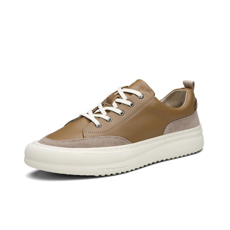 

Youth fashion trendy shoes 2025 summer new board shoes leather breathable men s shoes retro casual leather shoes 44