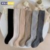 Stockings Women Autumn Winter Thick Warm Knee Socks Women Stockings Wool Cashmere Thermal Girls Solid Color Long Socks Stockings