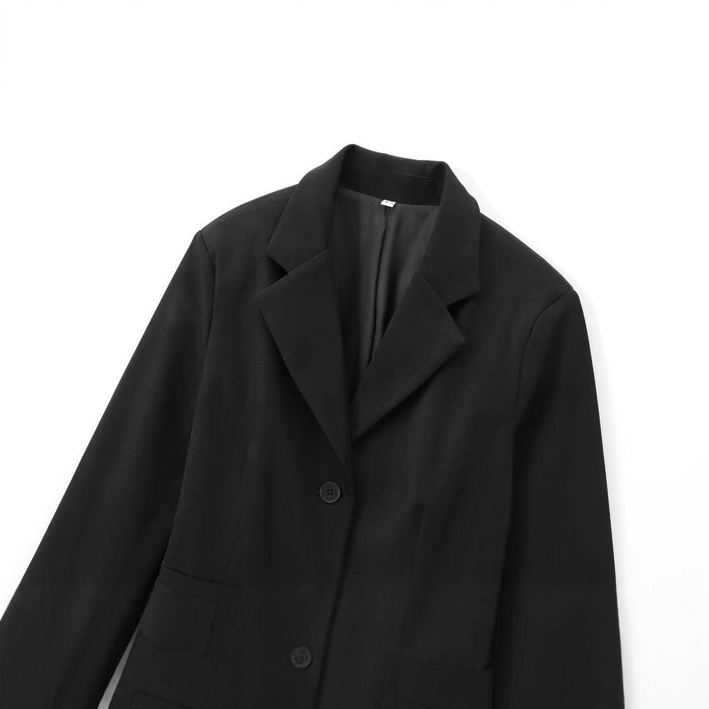 2024 Autumn Women's European & American Lapel Suit Jacket with Casual Long Pants