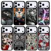 Candy Skull Sugar Day Of The Dead Mobile Phone Case for IPhone 17 AIR 16pro Max 15 14 13 12 11 Bumper Cover