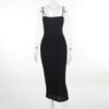 Sexy Backless Sequined Hollow-Out Dress With Straps Summer Pure-Desire Style Hot Girl Long Dress With Long Sleeves