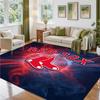 Boston Red Sox Design Kristall-Samt Teppich Weiche Dekorationsmatte für Schlafzimmer Eingang