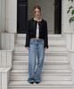 ROSEFRANTZ Soft Fringe Tweed Jacket [Black]