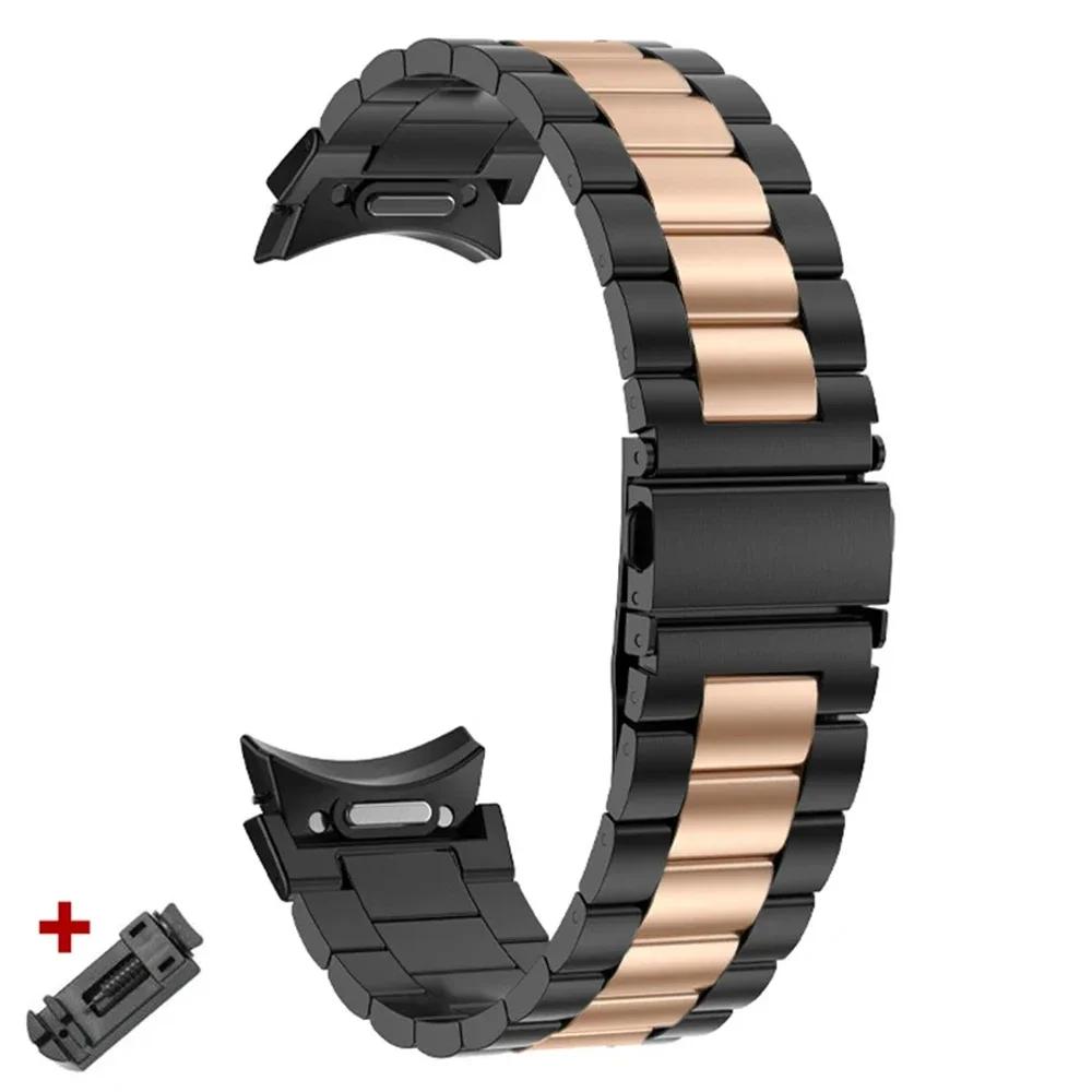 No Gaps Quick Fit Stainless Steel Strap For Samsung Galaxy Watch7 40 44MM FE/6/Classic 43 47mm Band For Watch 5Pro 45mm Bracelet