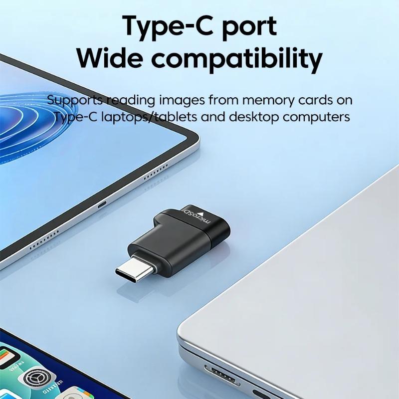 USB 3.0 Type-C Card Reader Universal TF Memory Card Adapter Compatible with Cellphones Laptops Tablets High Speed Transmission