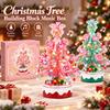 Christmas Tree Building Music Box, DIY Holiday Building Set with Music, Festive Christmas Gift for Kids and Adults