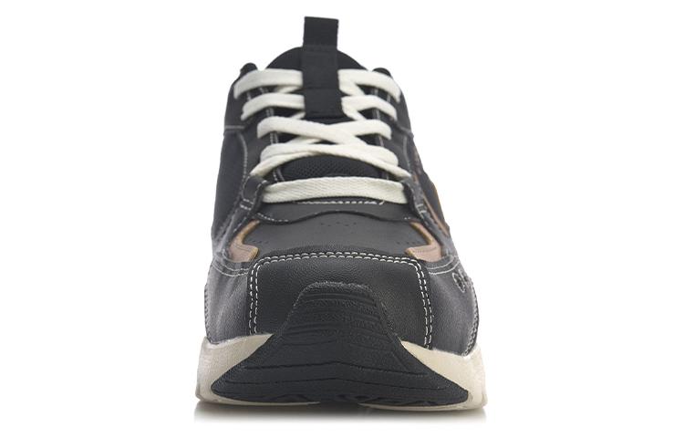 Li Ning Defender Slip Resistant Abrasion Resistant Mid top Sports Casual Shoes Men's Black Umber AGCQ175-2