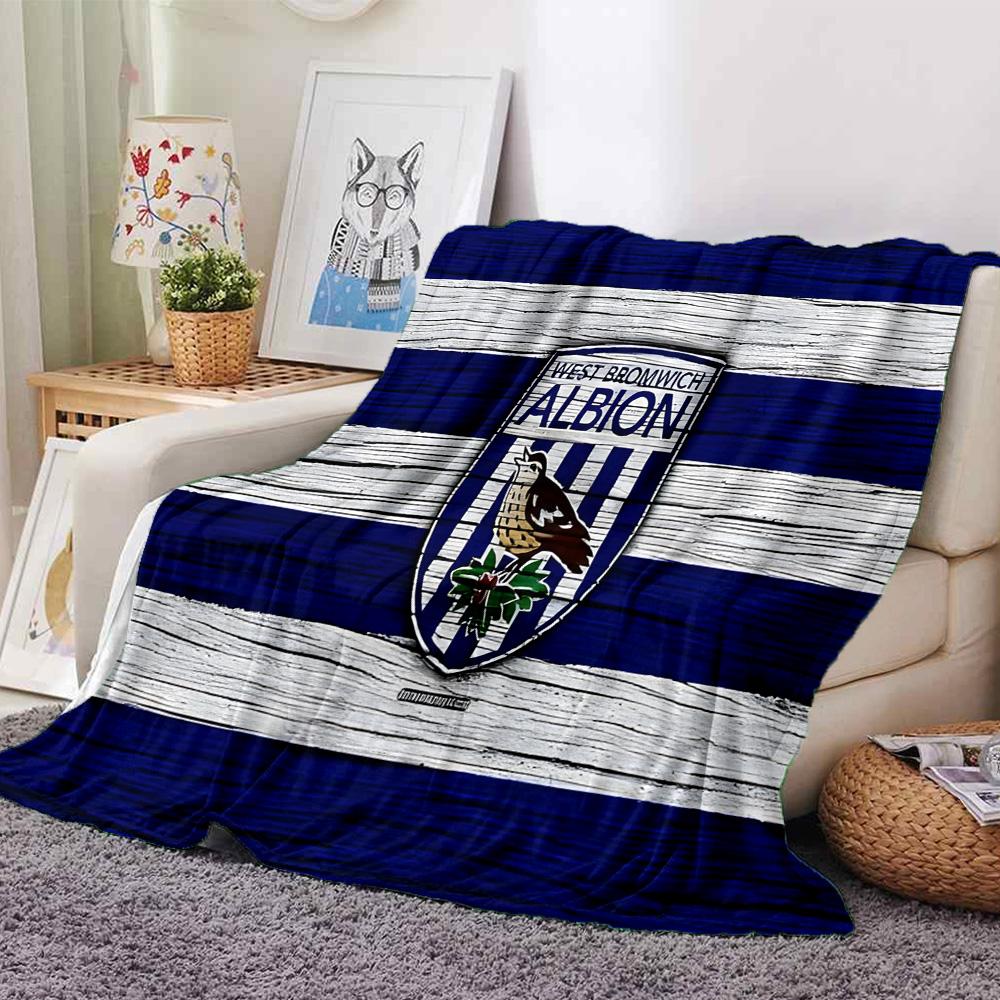 Bromwich Albion Flannel Blanket, Soft Polyester, Modern Design, All-Season for Camping, Travel, Gifts for holidays or birthdays