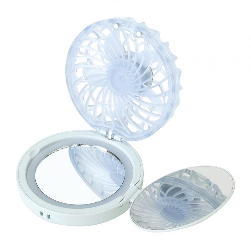

Japan WF Portable USB Charging 3-in-1 Makeup Mirror with Light & Fan 78*38
