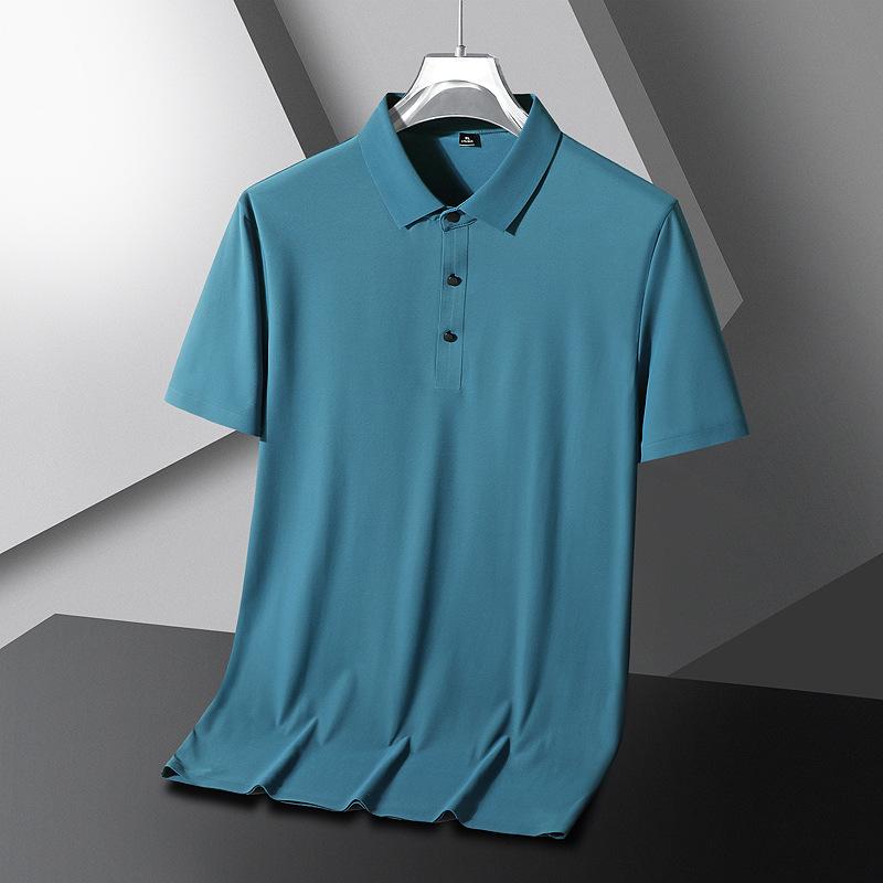 Men's Summer Casual Work Polo Shirts Short Sleeves Tactical 3-Button T-Shirt Workout T-Shirts Quick Dry Moisture Wicking Collared Athletic Golf Polos