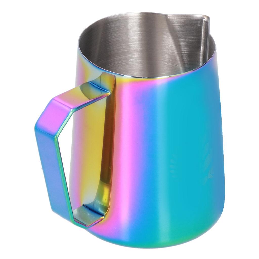 Coffee Frothing Cup Colorful 600ml Milk Frothing Pitcher 304 Stainless Steel Steaming PitcherWith Label