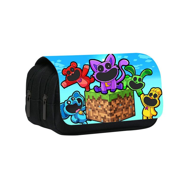 Smiling Critters Kids Pencil Bag With Durable Nylon For School And Travel