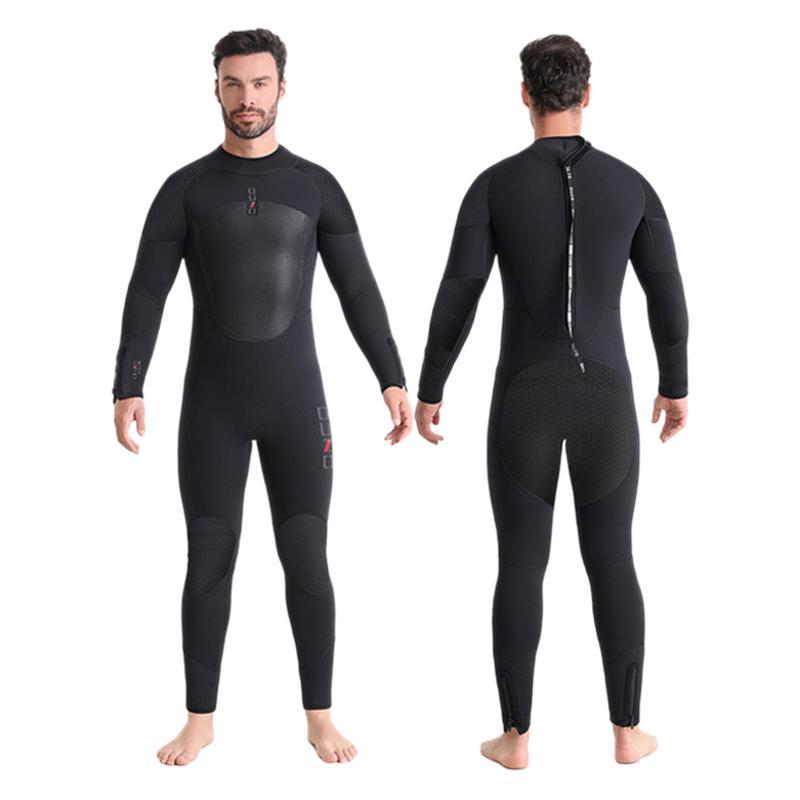 OUZO7mm CR Super Elastic Long Sleeve Wetsuit - Thick, Cold-Proof for Surfing, Free Diving, and Scuba Diving