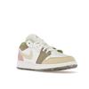 Zapatillas Air Jordan 1 Low SE GS Pastel Grind para Niños Blanco Verde Vívido DJ0341-100