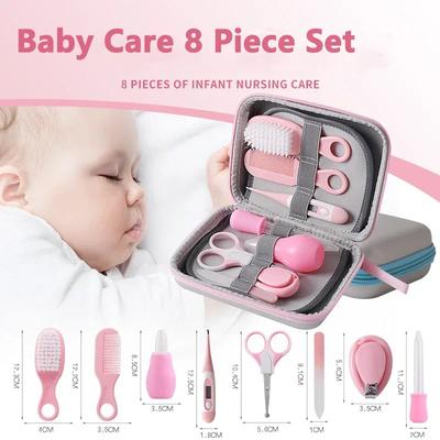 Juego de 6/8 termómetros para el cuidado de las uñas y el cabello de bebés recién nacidos, cepillo de aseo, artículos esenciales para el cuidado del bebé, material de seguridad para recién nacidos.
