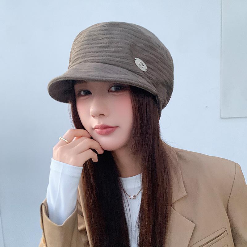 Osmihranná čepice pro děti Retro a univerzální Teplá baretka typu Newsboy Odolná proti větru a zvýrazňující obličej Malý baret pro podzim a zimu