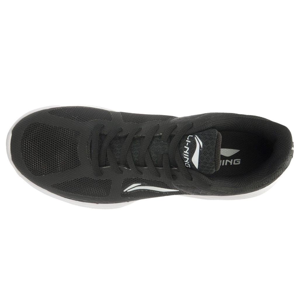 Li-Ning Lightweight Breathable Low-Top Running Shoes Women Sneakers Black White ARBL038-4