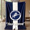 Millwall Custom Name Text Flannel Blanket Soccer Logo Personalized Fleece Throw Blanket Special Gift For Sofa Bedroom Home