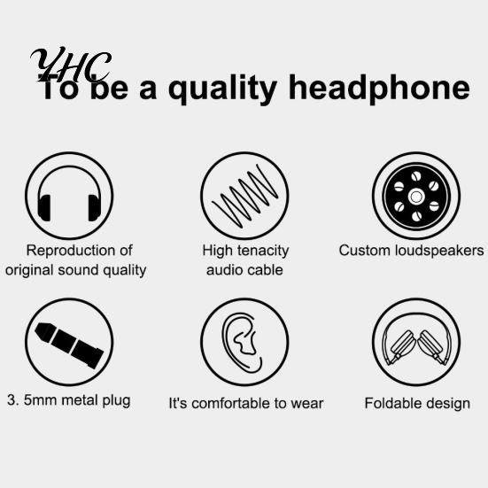 Wired Foldable 3.5mm HiFi Audio Bass Headset Gaming Headphone for Phone/Tablet