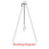1Pc Portable Camping Gear and Equipment Detachable Outdoor Barbecue Tripod Hanging Rack Campfire Cooking Accessories Set