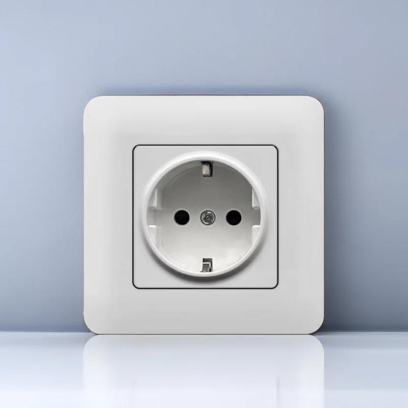 EU Standard Single Power Socket Switch Usb Wall Sockets Double Sockets 86 Type Wall Sockets TV Telephone Sockets