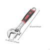 Adjustable Wrench Large Opening MultiFunction Spanner Ergonomic NonSlip Handle Universal Grip