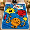 Flannel BlanketMr. Men & Little Miss Warm Soft Throw Blanket for Indoor Sofa Bed Living Room Use