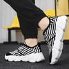 Fashion 2025 Autumn New Men's Strip Design Fashion Casual Low Top Thick Sole Shoes Fly Weave Breathable Mesh Comfortable Chunky sneakers