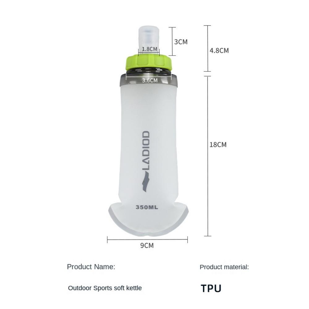 350ml Folding Soft Sport Bottle Thick Design Foldable Water Bag Soft Sports Water Bottle  Jogging