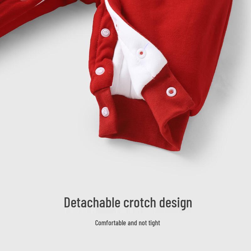 Youqi Baby Festive Red Long-Sleeve Two-Piece Set
