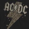 AC/DC Unisex Adult Leopard Print Bolt T-Shirt