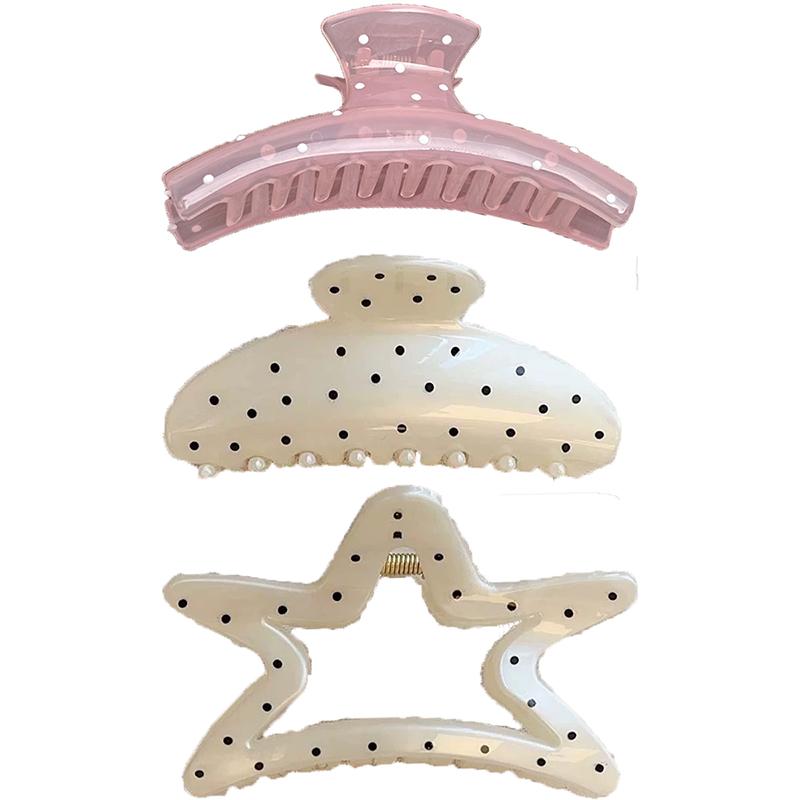 Polka Dot Versatile Hair Clip Feminine Hair Shark Clip Fashion Sweet Hair Accessories