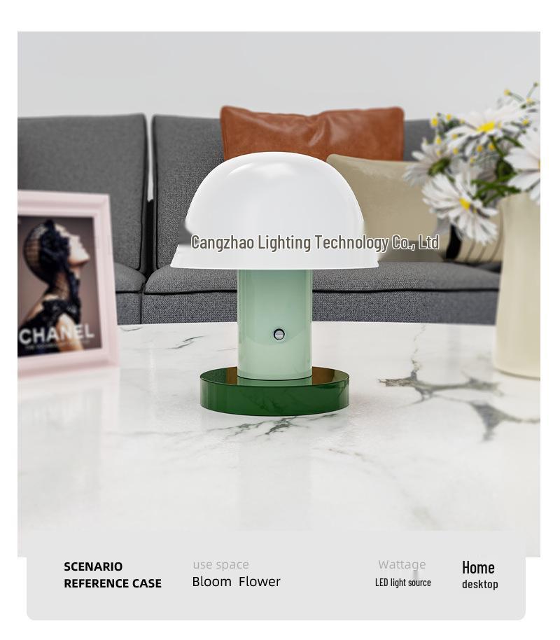Denmark Setago Table Lamp: Touch-Dimming Portable Bedside Light, Nordic Retro Style