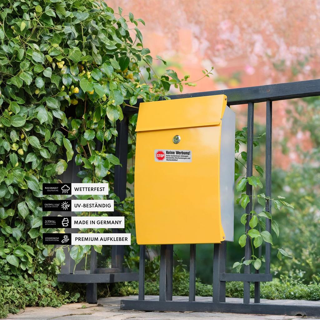 5PCS No Advertising No Newspaper Mailbox Stickers Self Adhesive Mailbox Decals