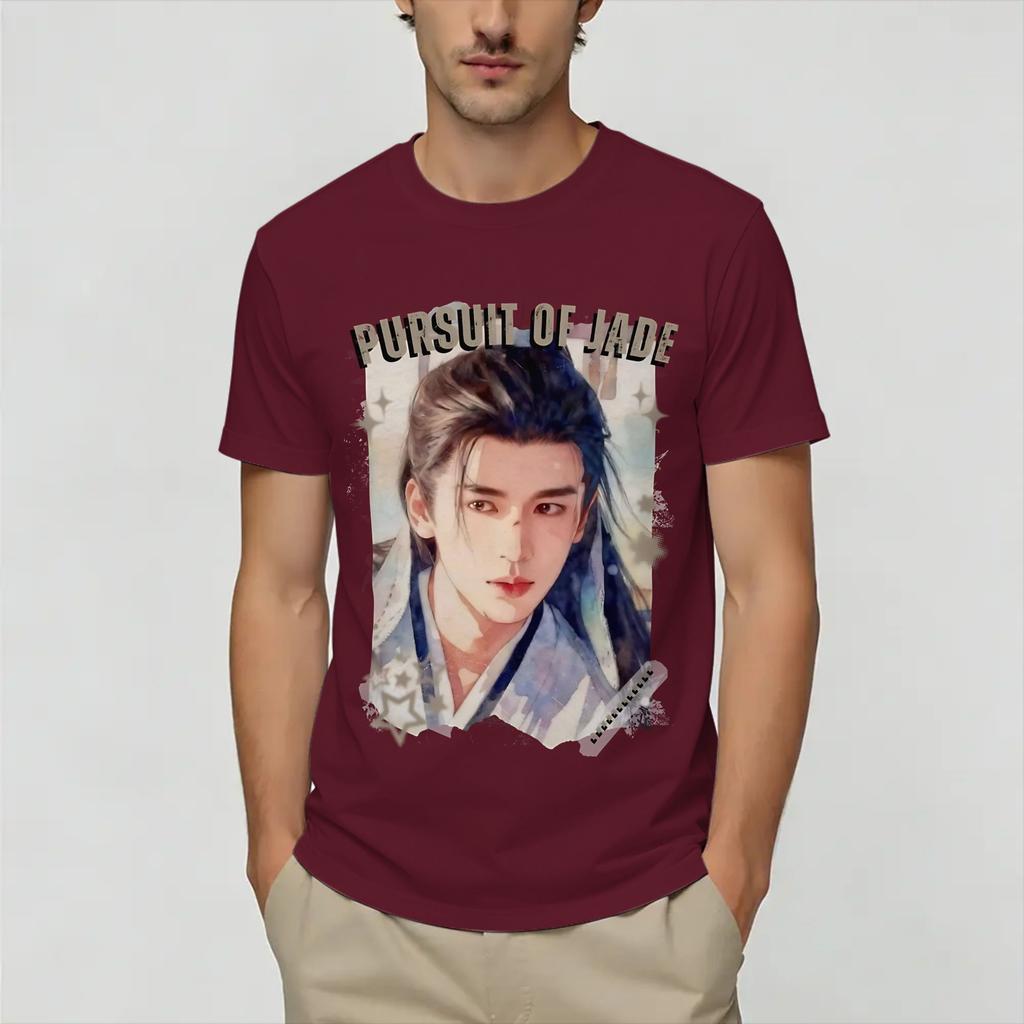 Pursuit of Jade Zhu Yu Cotton TShirt For Unisex Summer Vintage T Shirts ONeck Leisure Tees Oversize Pattern Clothing