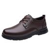 2025 spring business men's shoes casual dress men's leather shoes genuine leather one-pedal lazy leather shoes