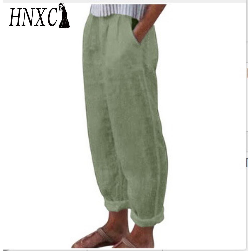 

HNXC 8 цветов Женские модные повседневные однотонные брюки и капри с принтом и высокой посадкой XXXL светло-зеленый