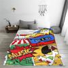 Crayons Shin-chans Music Plush Blanket Kids Adult  Flannel Bedding Throws For Outdoor Warm Design Bedspread Birthday Present