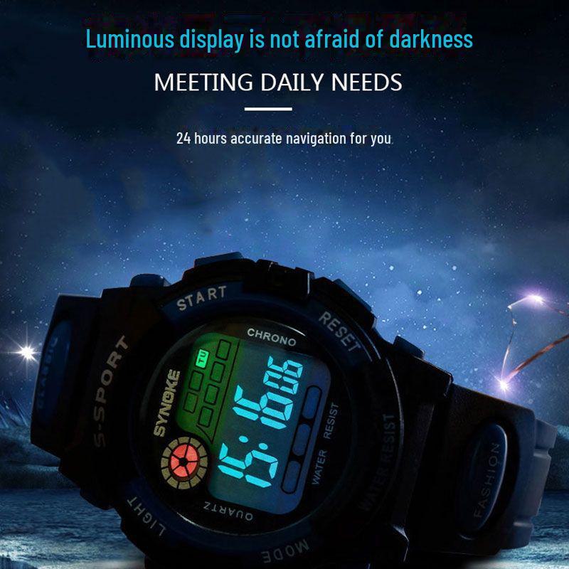 "Trendy digitale klokker for gutter: Perfekt for grunnskole- og ungdomsskolestudenter og eksamensbruk."