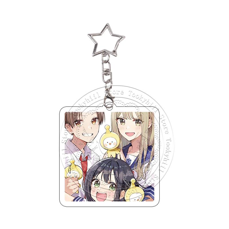 10Pcs Senpai Is An Otokonoko Anime Acrylic Keychains Decoration Keyring Cute Character Keyrings Pendant Decor Gift for Fans