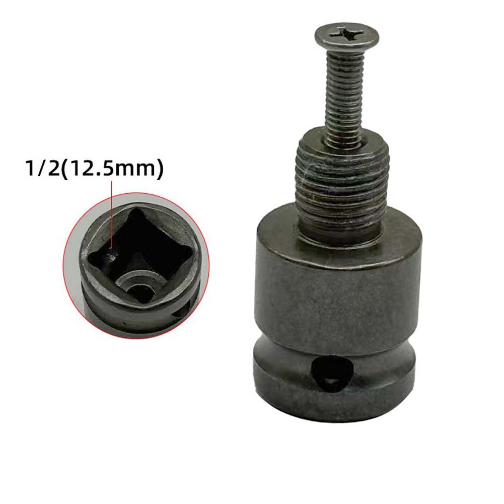 1pc 1/2Inch 13MM Electric Drive Wrench Adapter Socket Converter With Reverse Thread 1/2 Square Drive 13mm Chuck Conversion
