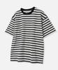 Dibellobeu Double Stripe Round Short Sleeve T-Shirt_Ivory