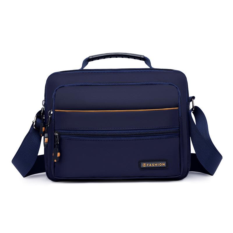 Solid Color Waterproof Shoulder Bag Men's Messenger Bag Large Capacity Crossbody Bag
