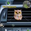 2D flat owl car vent clip decorative diffuser (fragrance not included), car interior decoration, aromatherapy clip, ideal for holiday gifts