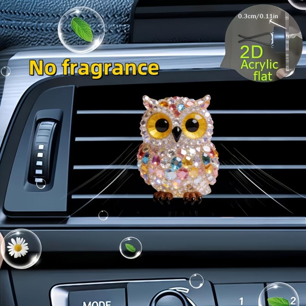 2D flat owl car vent clip decorative diffuser (fragrance not included), car interior decoration, aromatherapy clip, ideal for holiday gifts